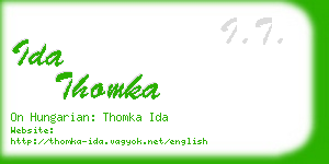 ida thomka business card
